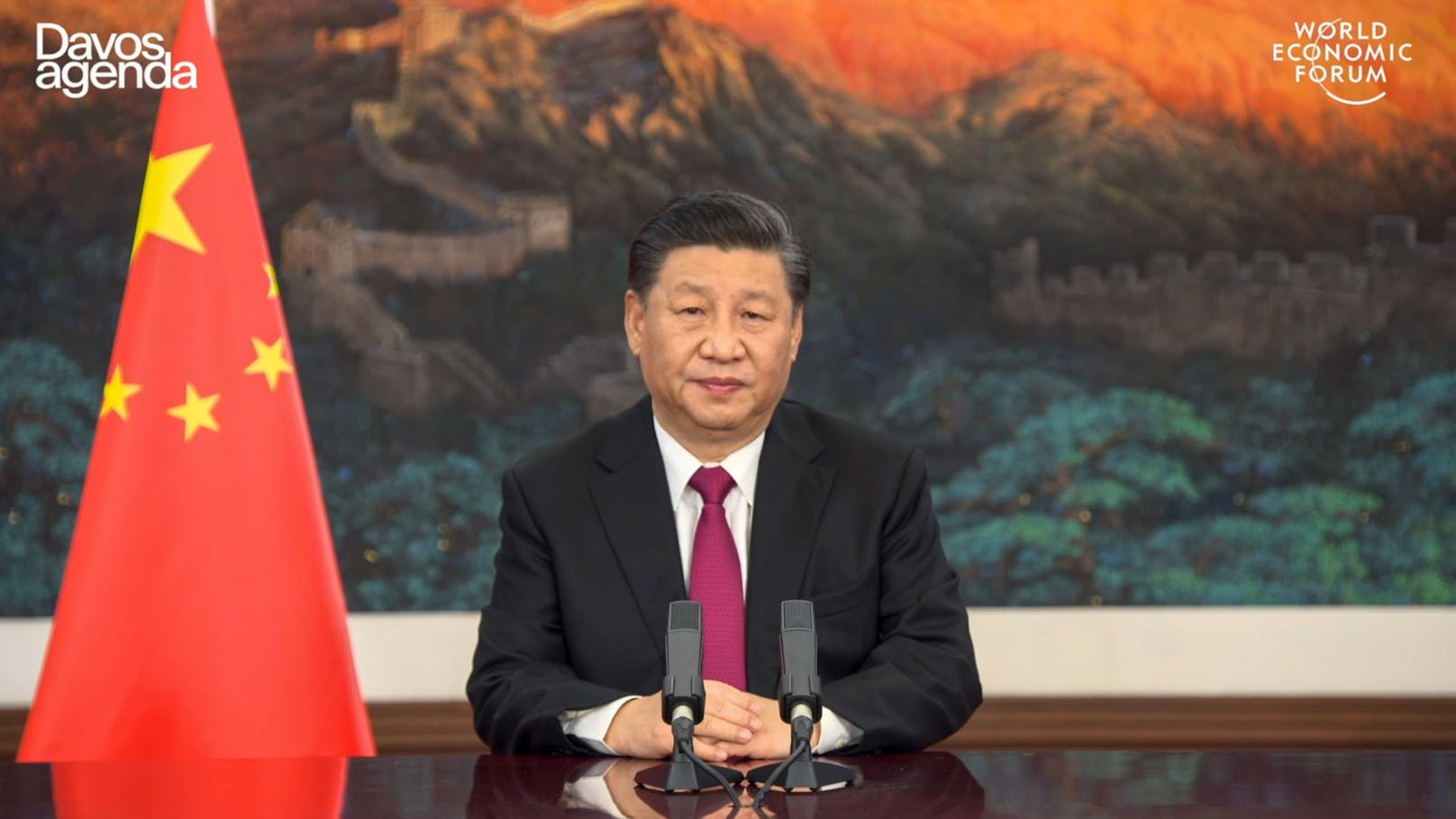 Xi Jinping sprach im Rahmen des Weltwirtschaftsforums.