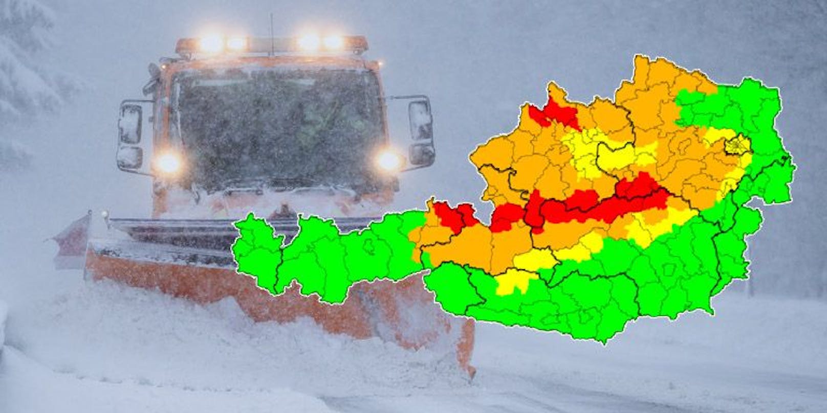 Schnee-Alarm in Österreich