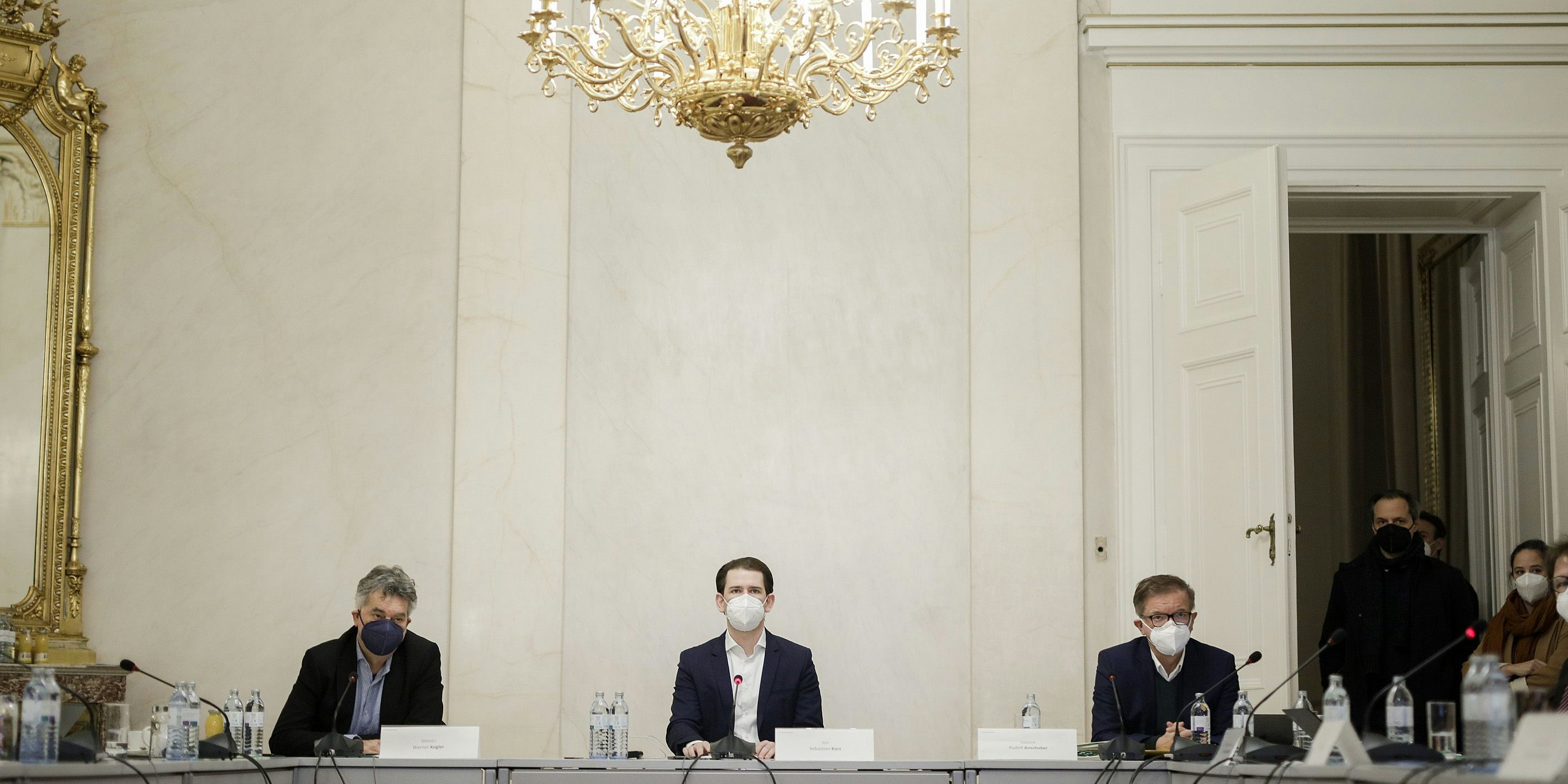 Der Corona-Gipfel im Wiener Bundeskanzleramt