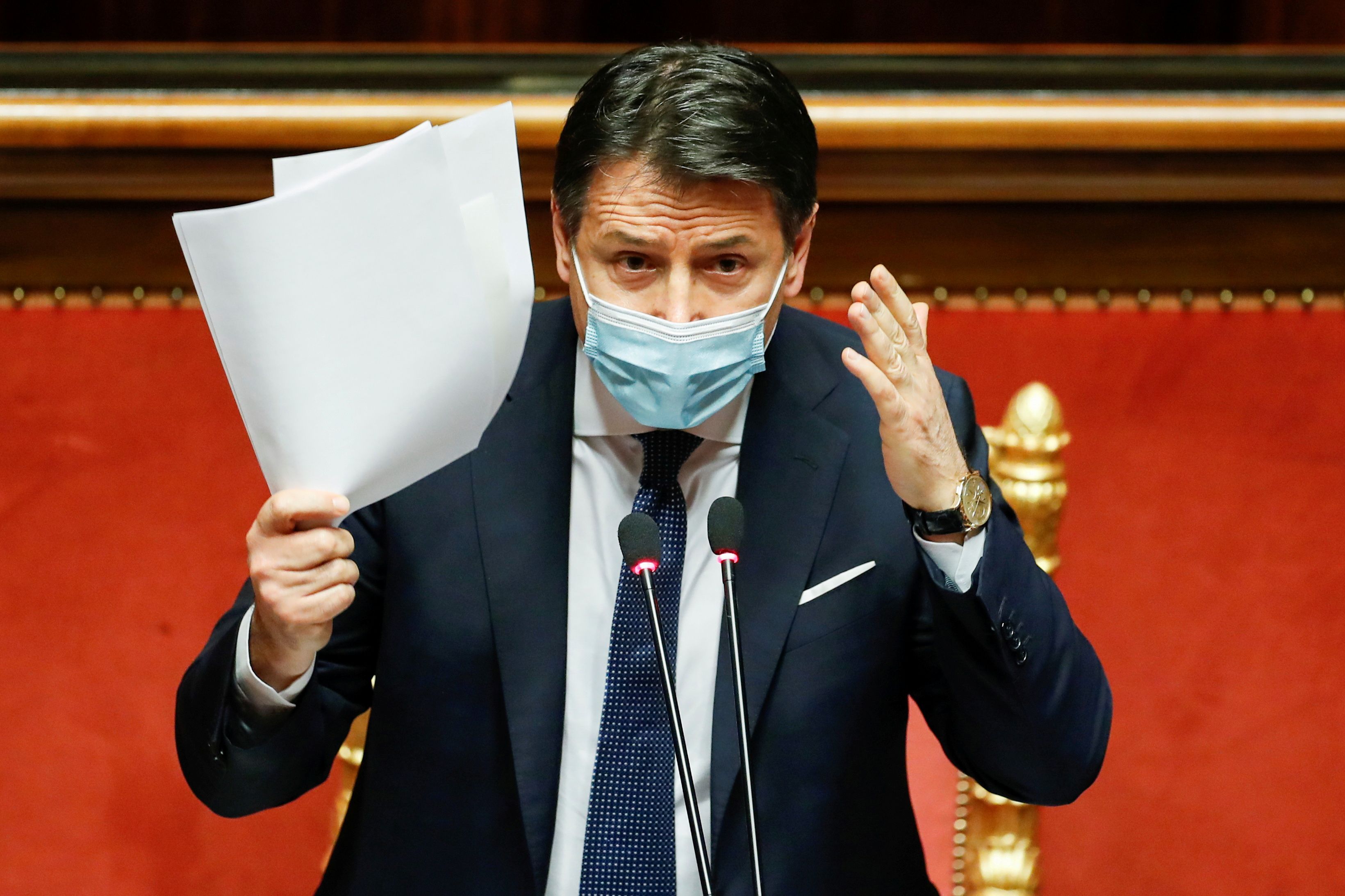 Giuseppe Conte reichte am Dienstag seinen Rücktritt als Italiens Ministerpräsident ein.
