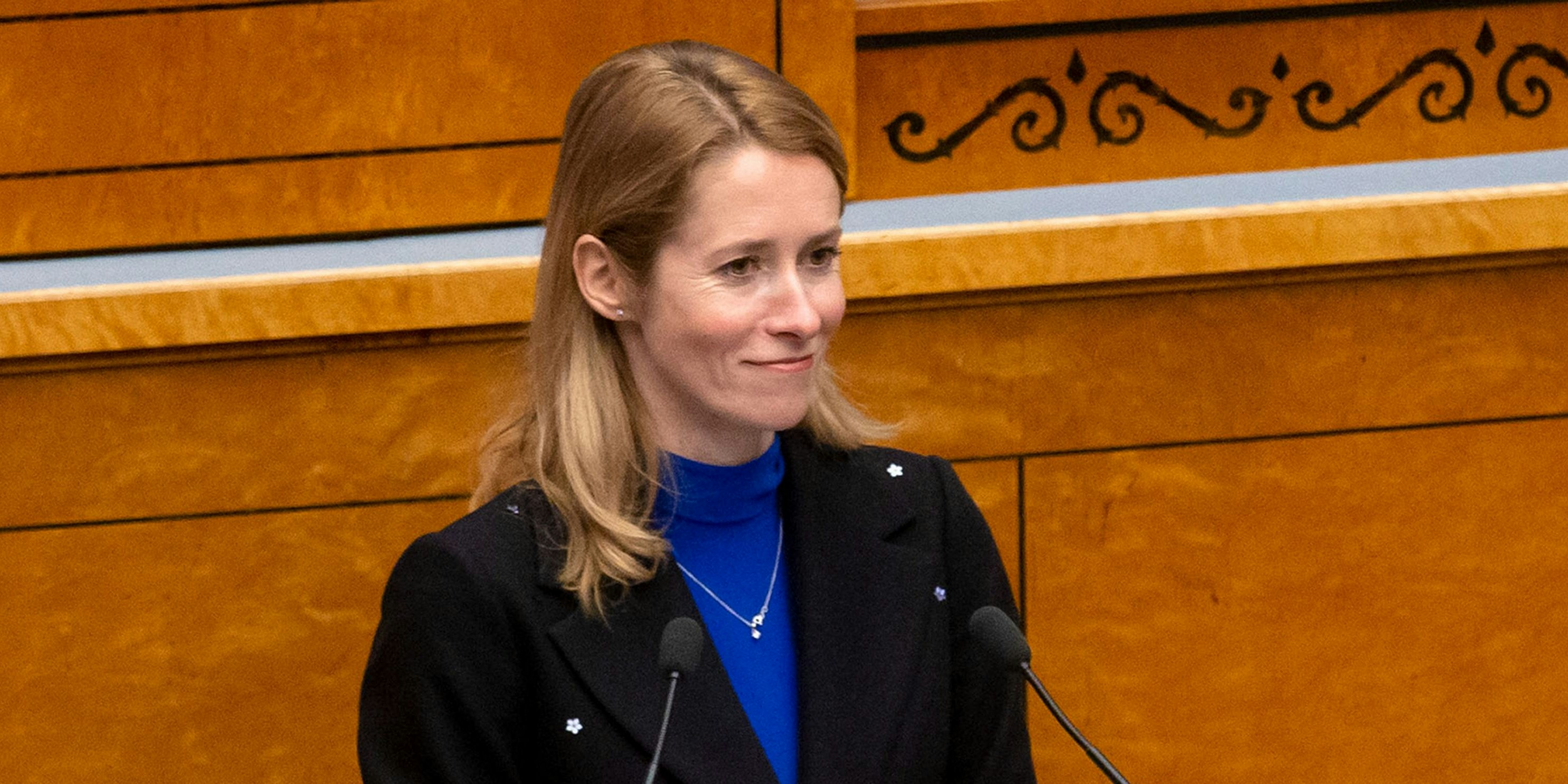 Und so sieht die neue Regierungschefin ohne Maske aus. 