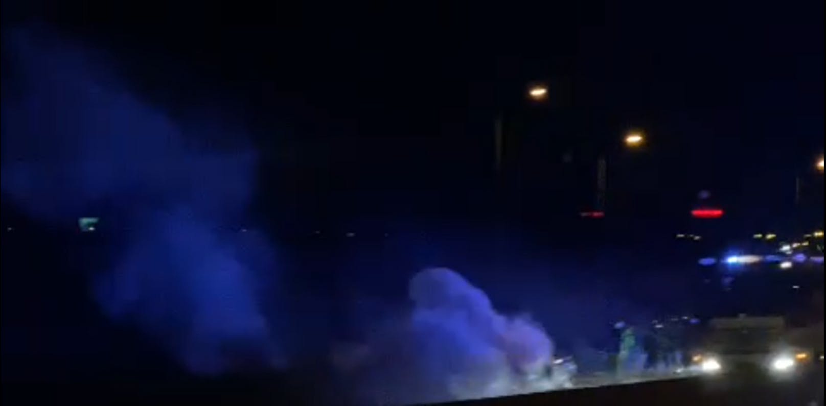 Ein Auto brannte auf der Schnellstraße aus