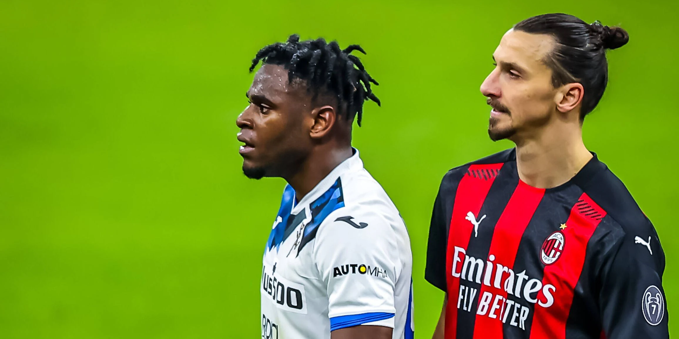 Duvan Zapata und Zlatan Ibrahimovic.