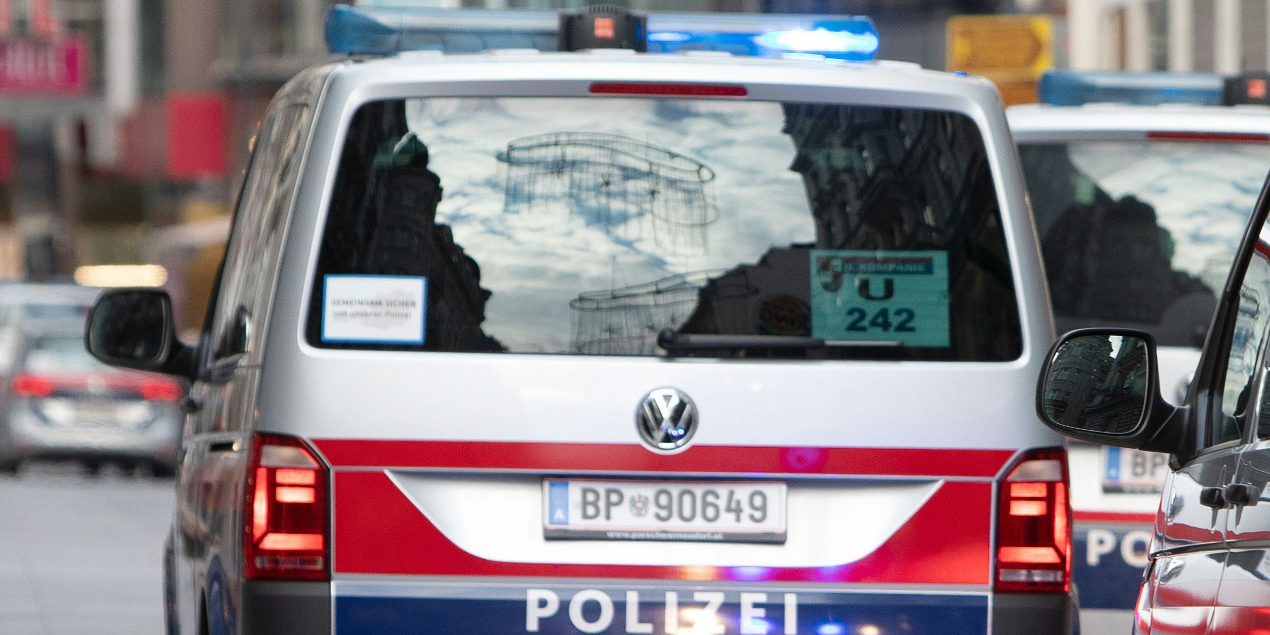 Einsatzwägen der Wiener Polizei. Symbolbild