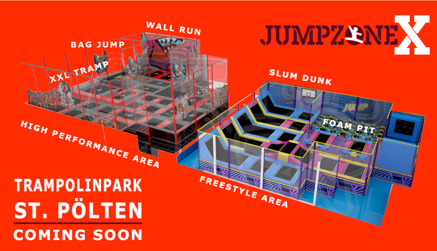 Der Trampolinpark in St. Pölten sollte bereits eröffnet werden.