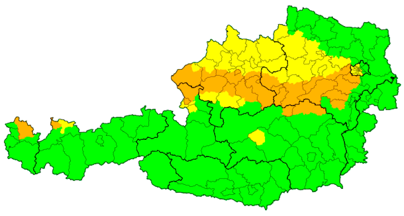 Aktuelle Unwetterwarnung: Wind (28. Jänner 2021)