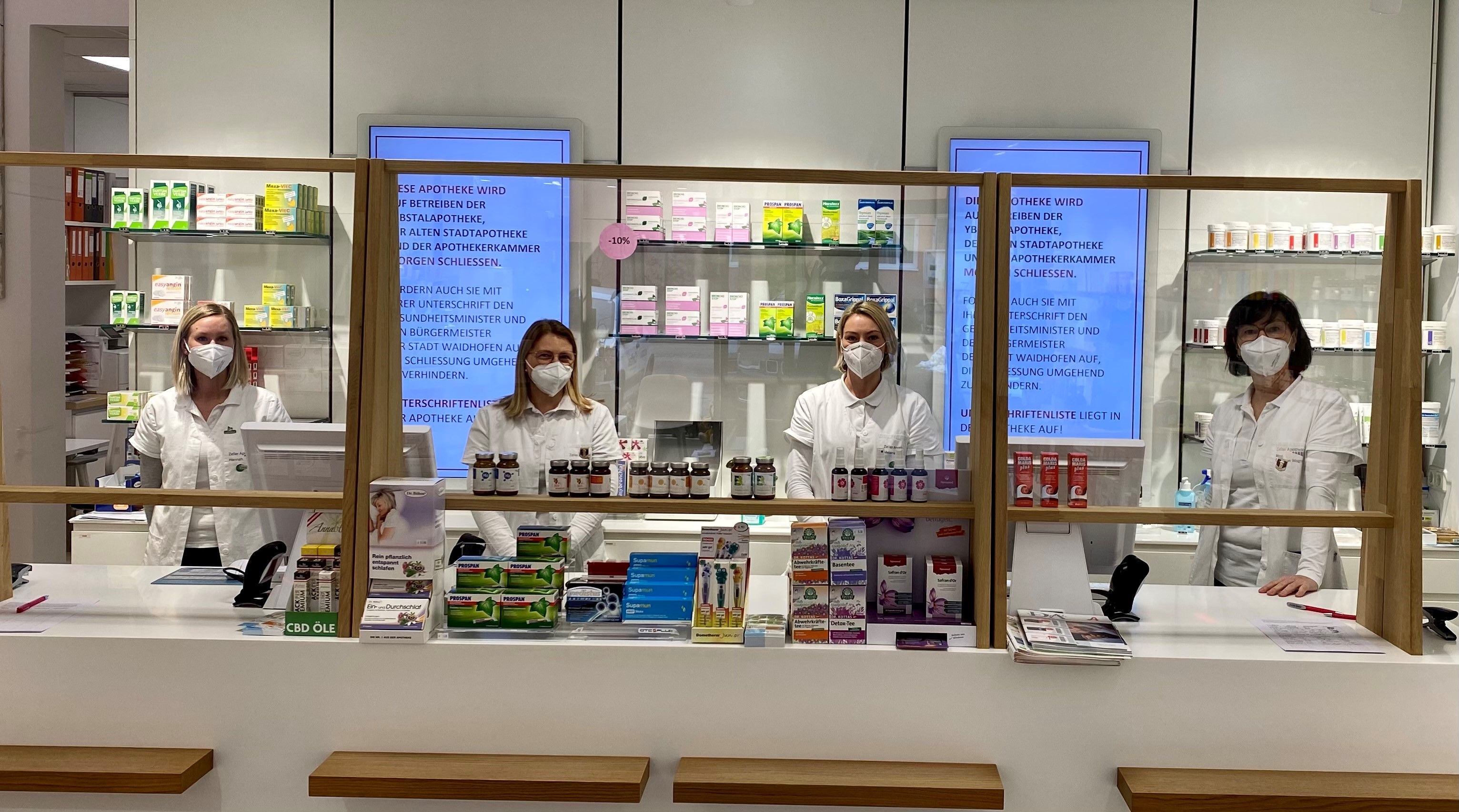 Die fünf Mitarbeiter der Zeller Apotheke mussten gekündigt werden.