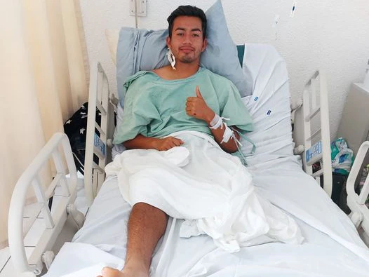 Alain Cuevas schickt Grüße aus dem Krankenbett.