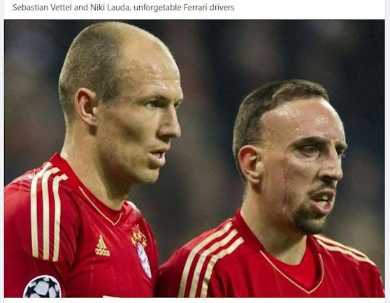 Robben als Vettel, Ribery als Lauda