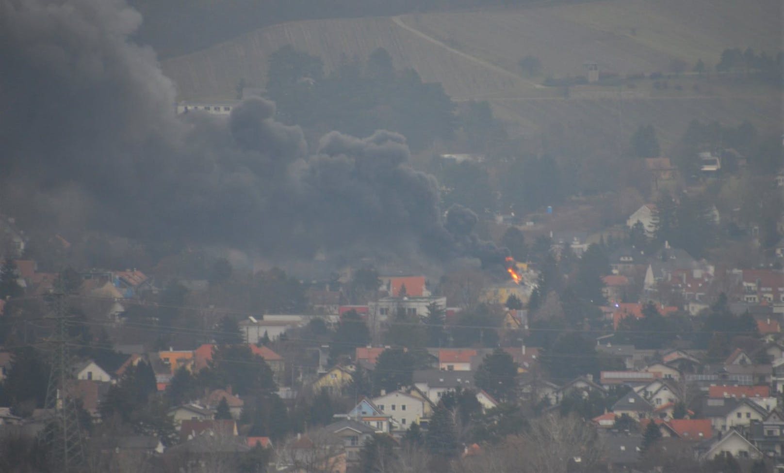 Moment der Explosion in Langenzersdorf