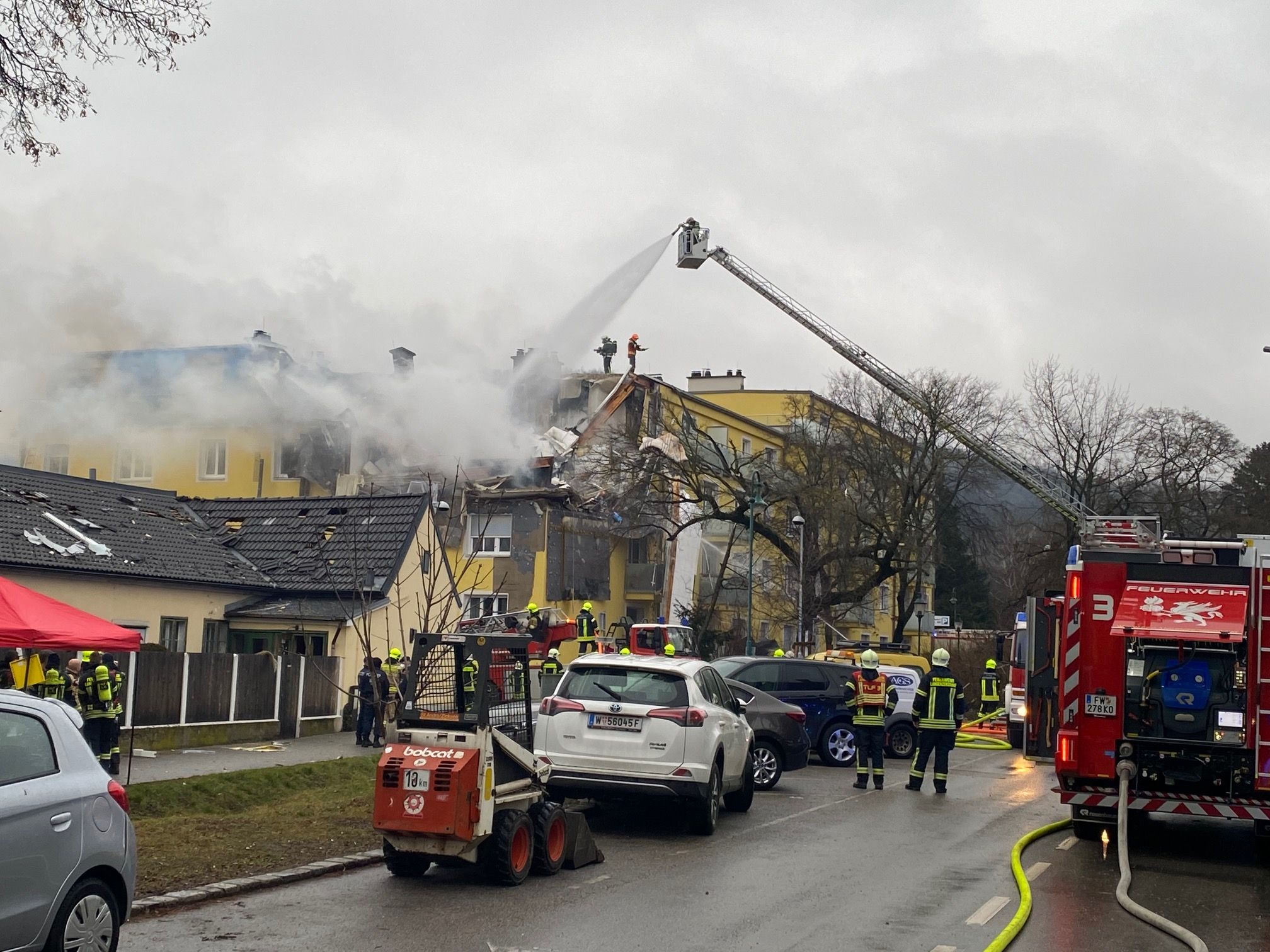 Löschangriff der Feuerwehr