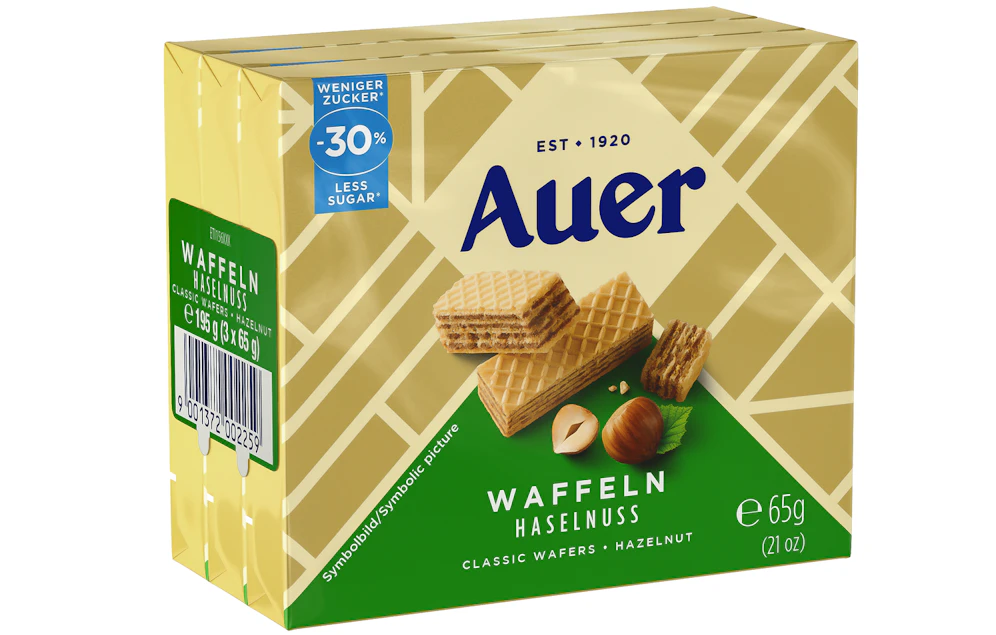 AUER-Waffeln mit Haselnusscremefüllung