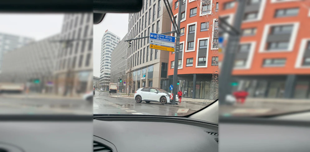 Crash beim Hauptbahnhof in Wien-Favoriten