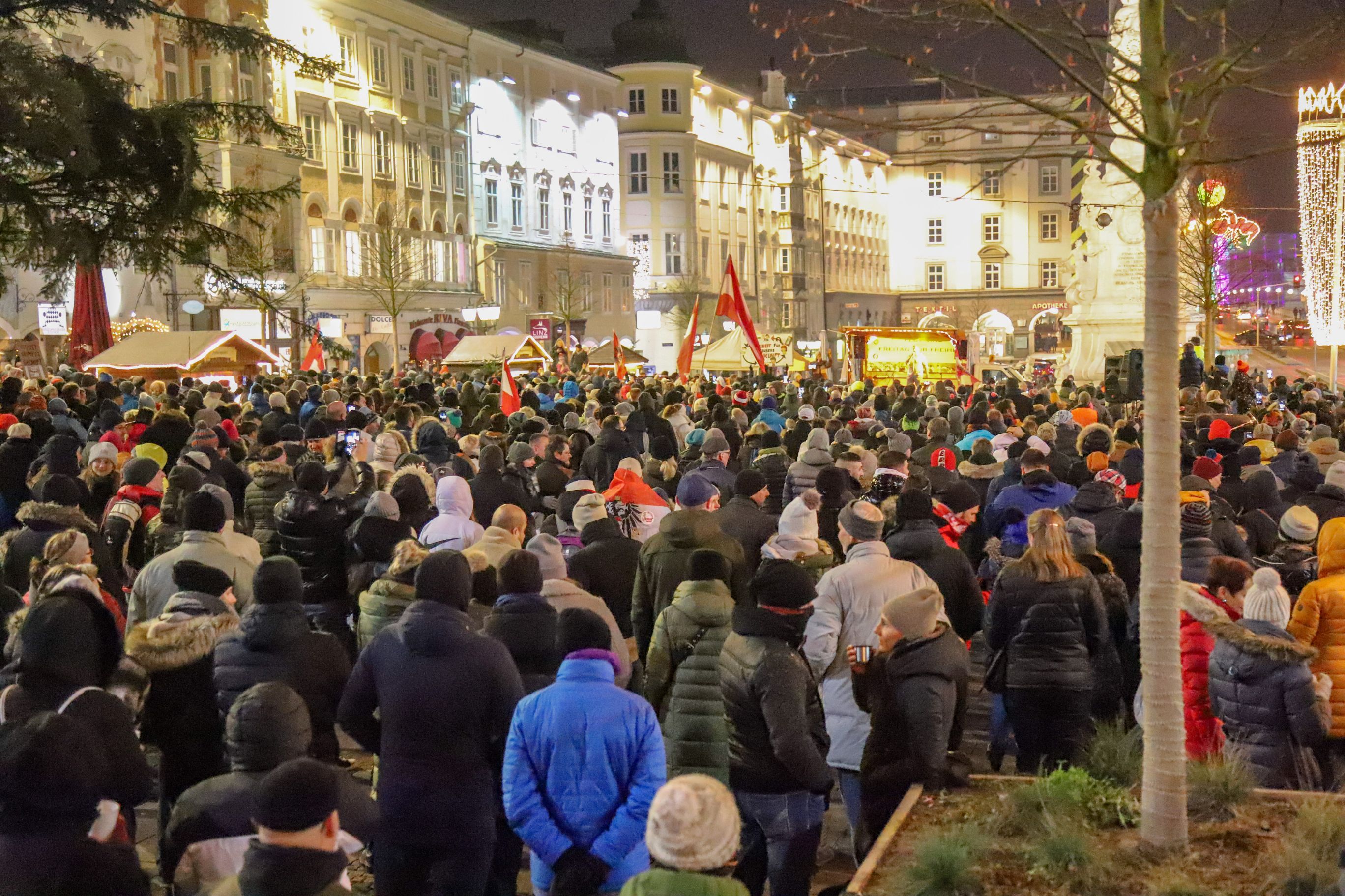 Rund 1.000 Teilnehmer kamen zu der Demo in Linz, der Großteil aus anderen Bundesländern.