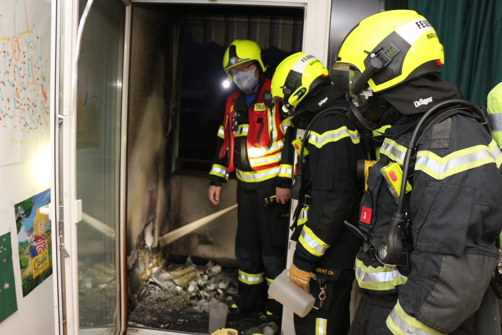 Die Feuerwehr hatten den Brand rasch im Griff.