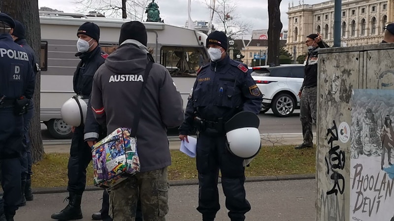 Die Polizei war zahlreich vertreten.