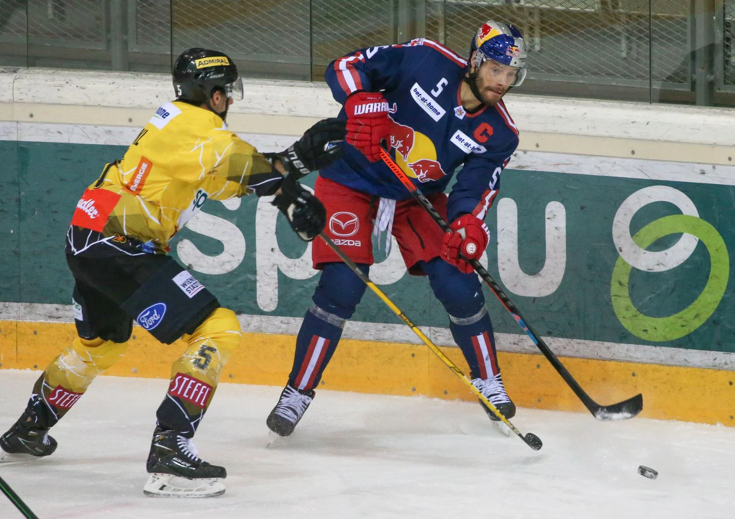 Salzburg-Kapitän Thomas Raffl gegen die Caps.
