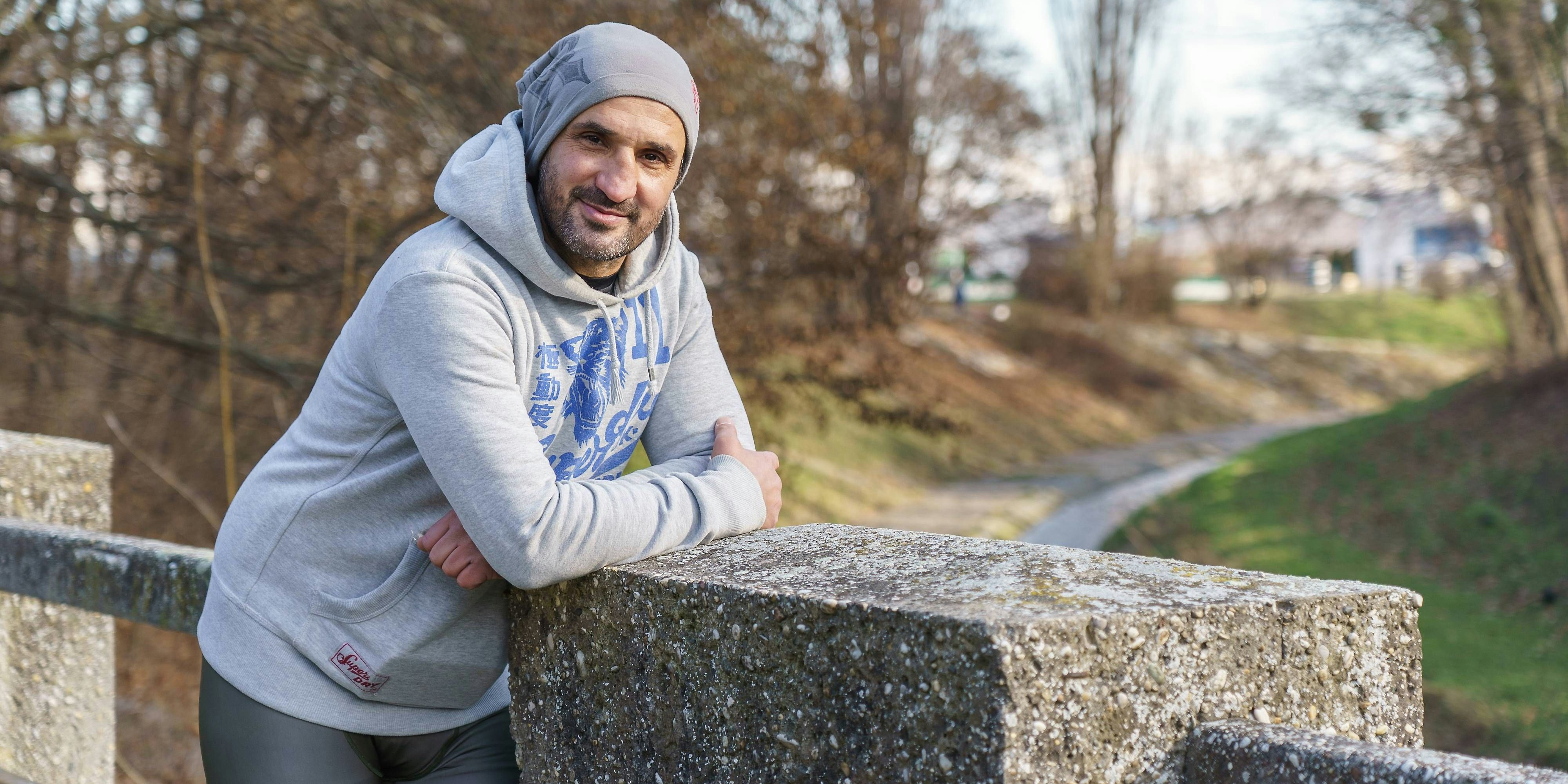 Fadi Merza beim Liesinger Park. 