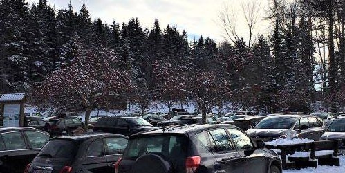 Die Parkplätze bei der Hohen Wand sind ausgelastet.