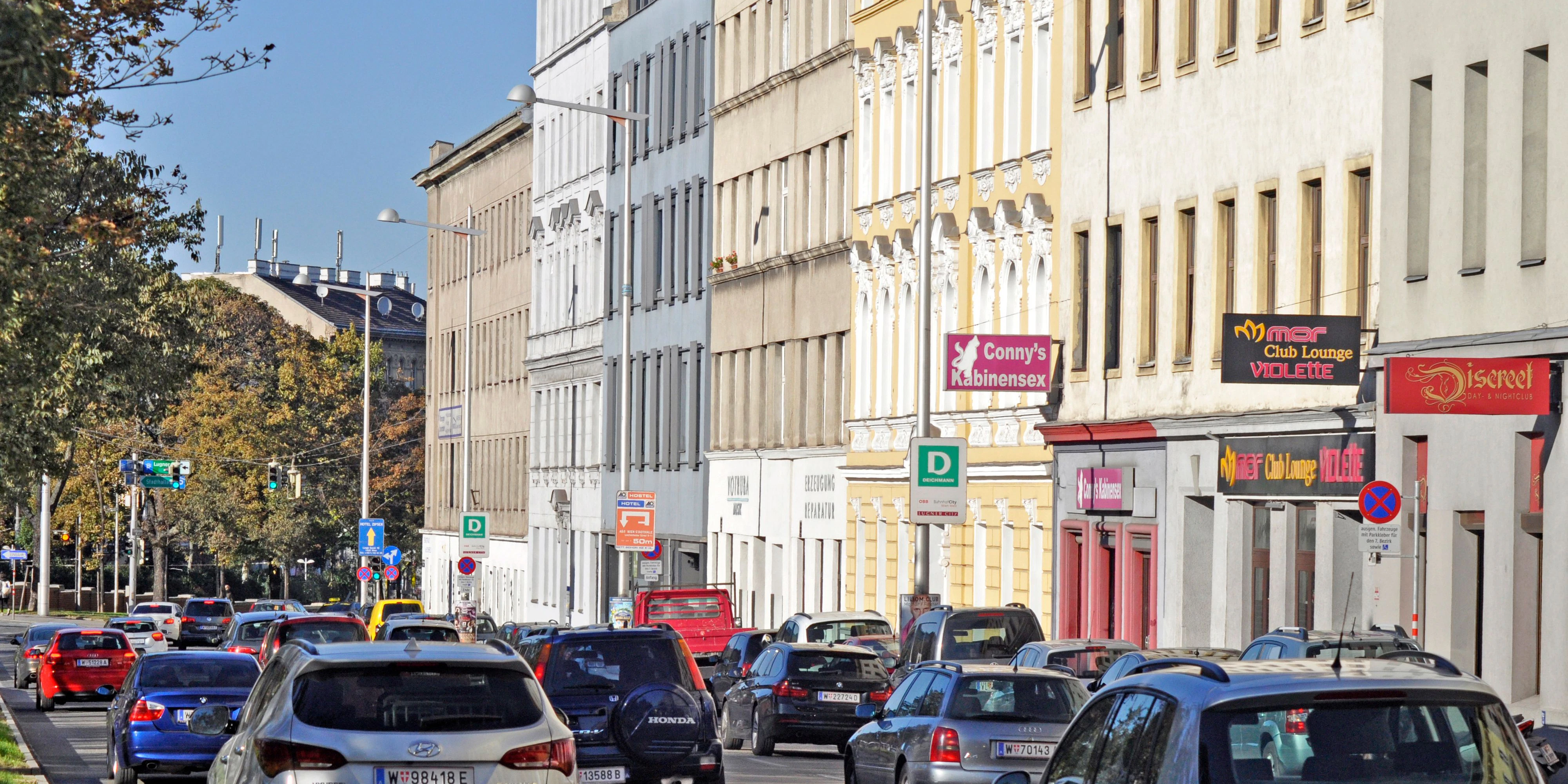 Der Lerchenfelder Gürtel im siebten Wiener Gemeindebezirk