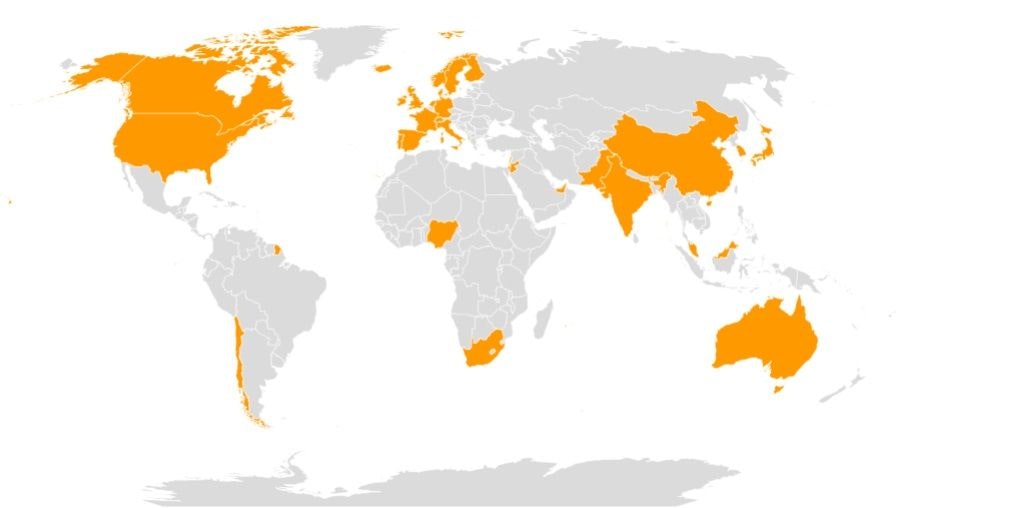 In diesen Ländern wurde die Mutation des Coronavirus bereits nachgewiesen.