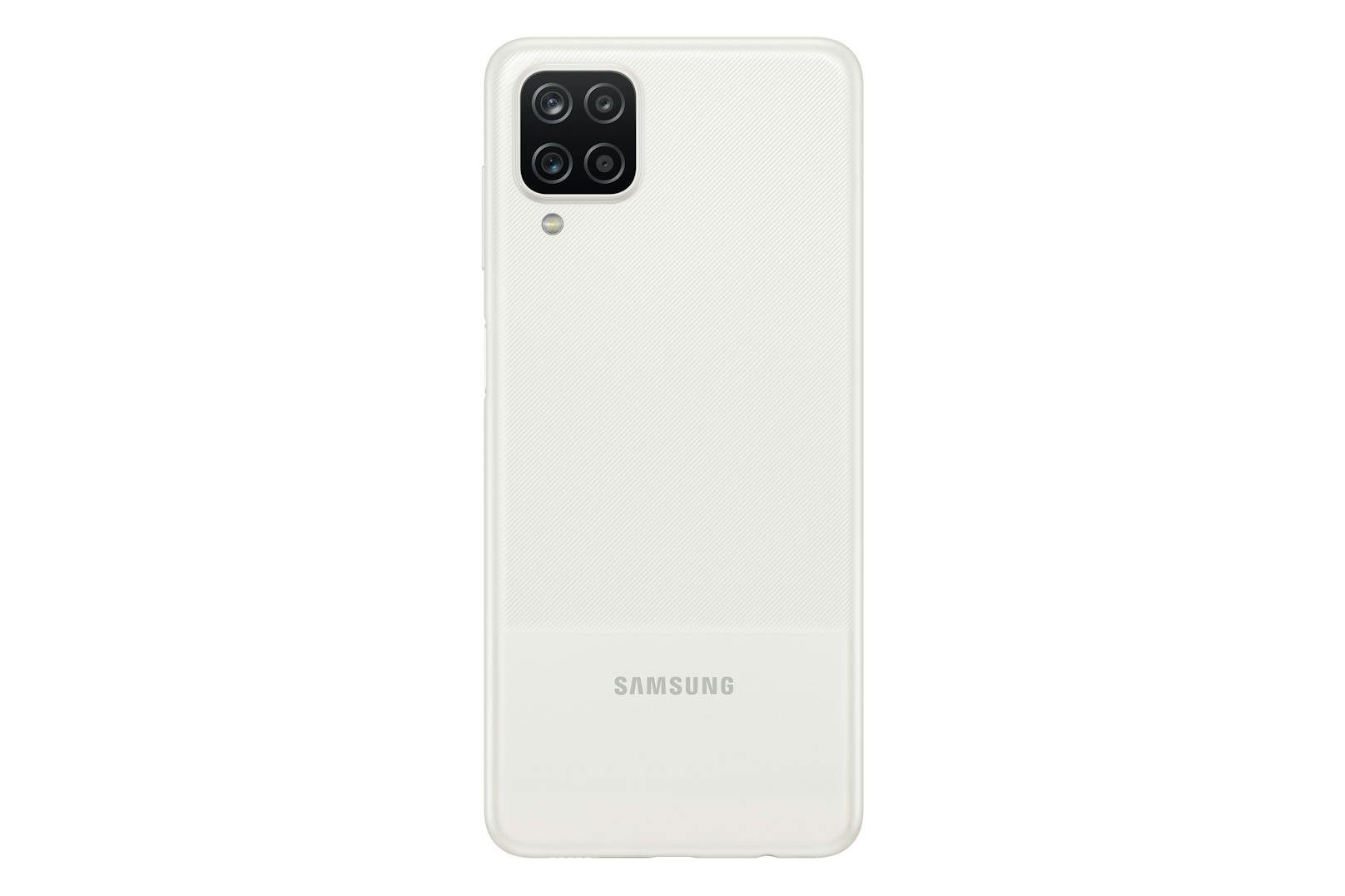 Das Samsung Galaxy A12 in Weiß.