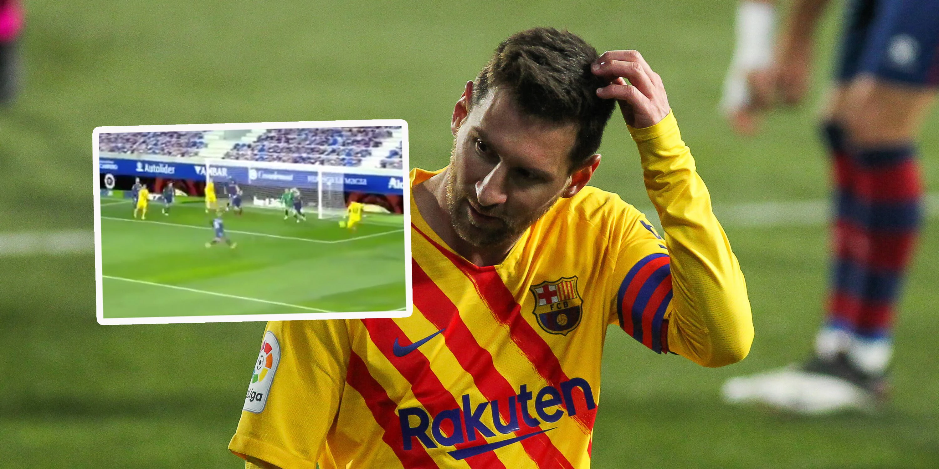 Lionel Messi leistet sich einen Fehlschuss.