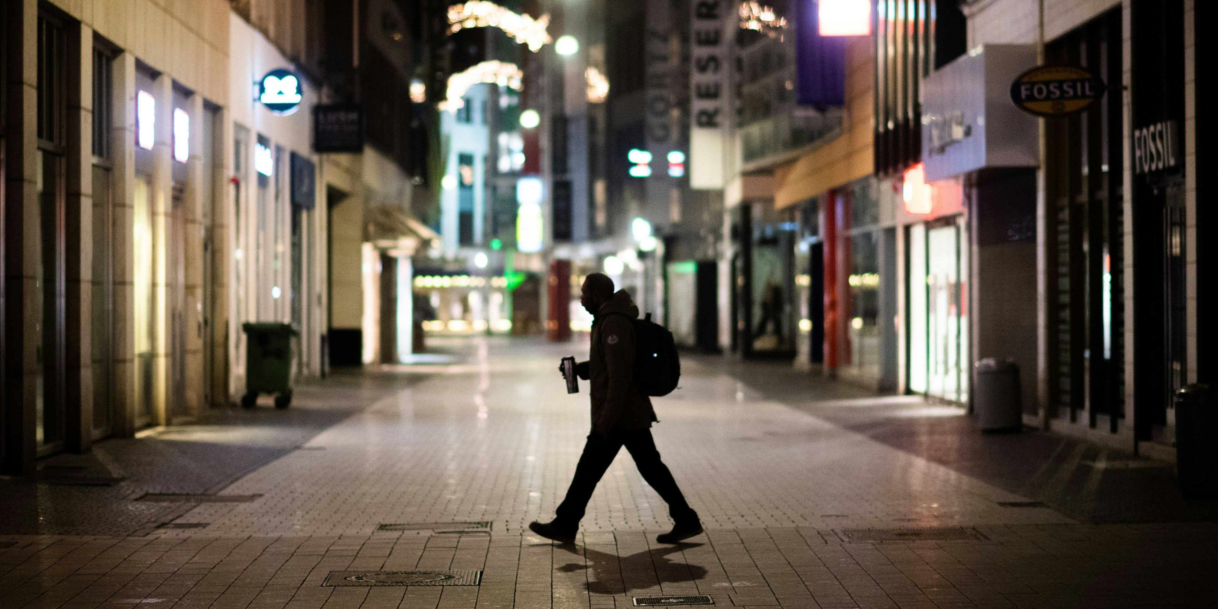 Blick in die leergefegte Innenstadt von Hannover (Archivfoto)