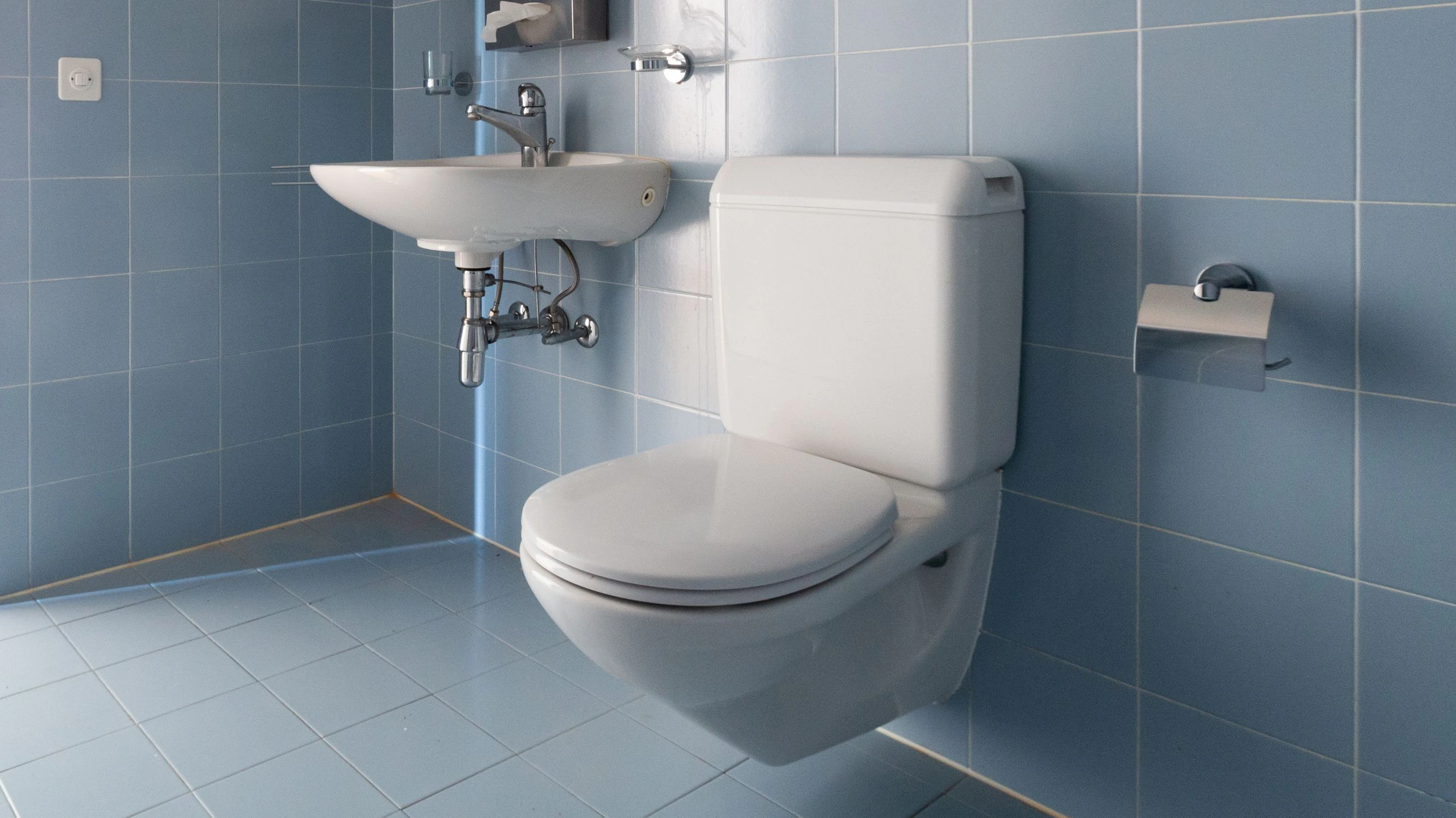 Eine Hausbewohnerin in Nordrhein-Westfalen entdeckte den Einbrecher auf dem WC sitzend (Symbolbild).