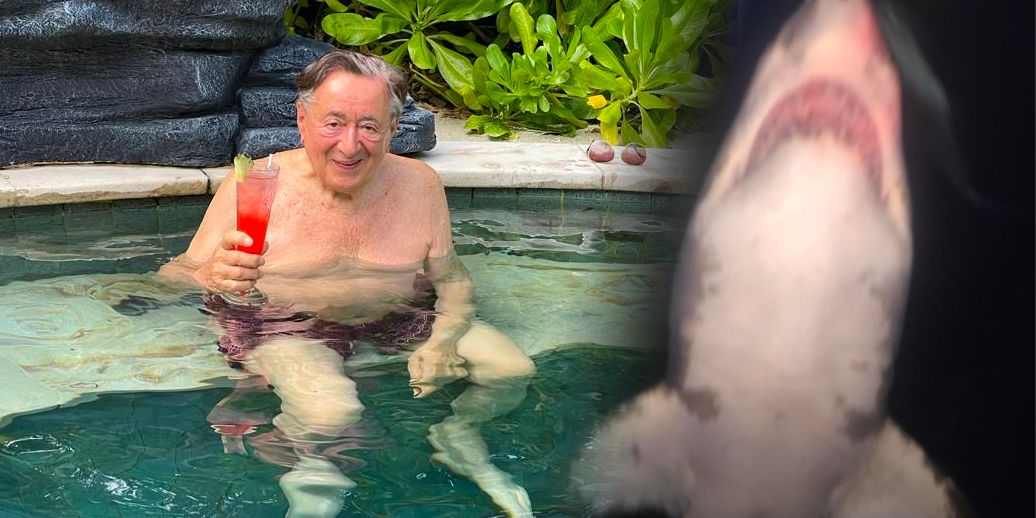 Richard Lugner – den Hai rechts hat er selbst fotografiert.