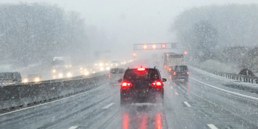 Schnee in Österreich.