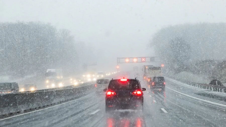 Schnee in Österreich.