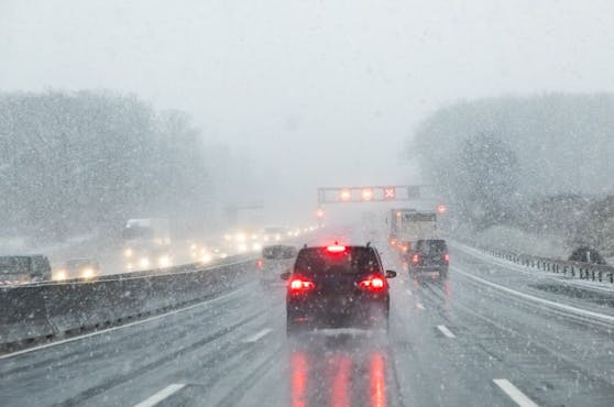 Schnee in Österreich.