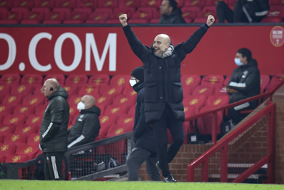 Startrainer Pep Guardiola jubelt über den Finaleinzug.