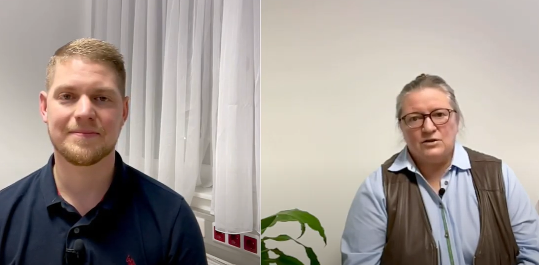 Dominik Mycz vom Roten Kreuz interviewte seine Mutter Margit.