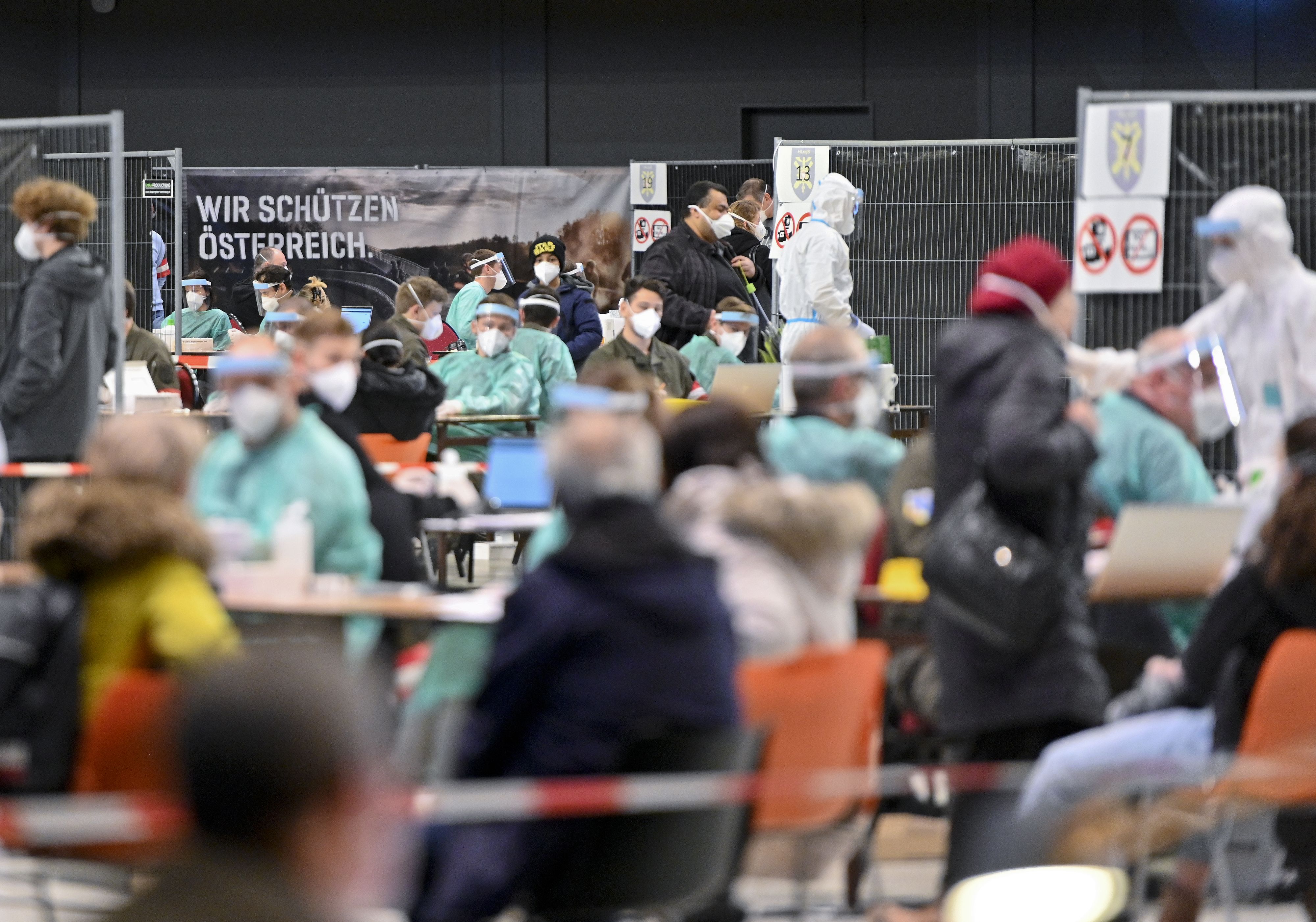 Coronatests in der Stadthalle Wien. Sie sollen zum "Ticket" werden.