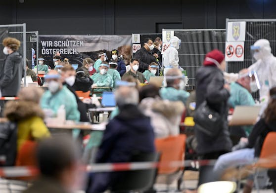 Coronatests in der Stadthalle Wien. Sie sollen zum "Ticket" werden.