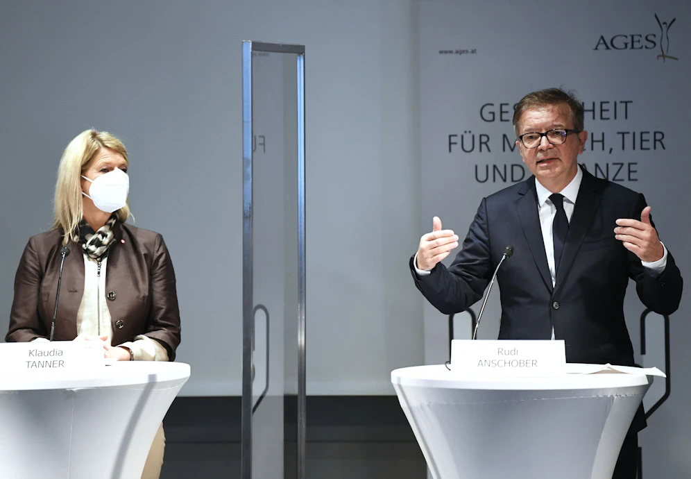 Gesundheitsminister Rudi Anschober (Grüne) und Verteidigungsministerin Klaudia Tanner (ÖVP).