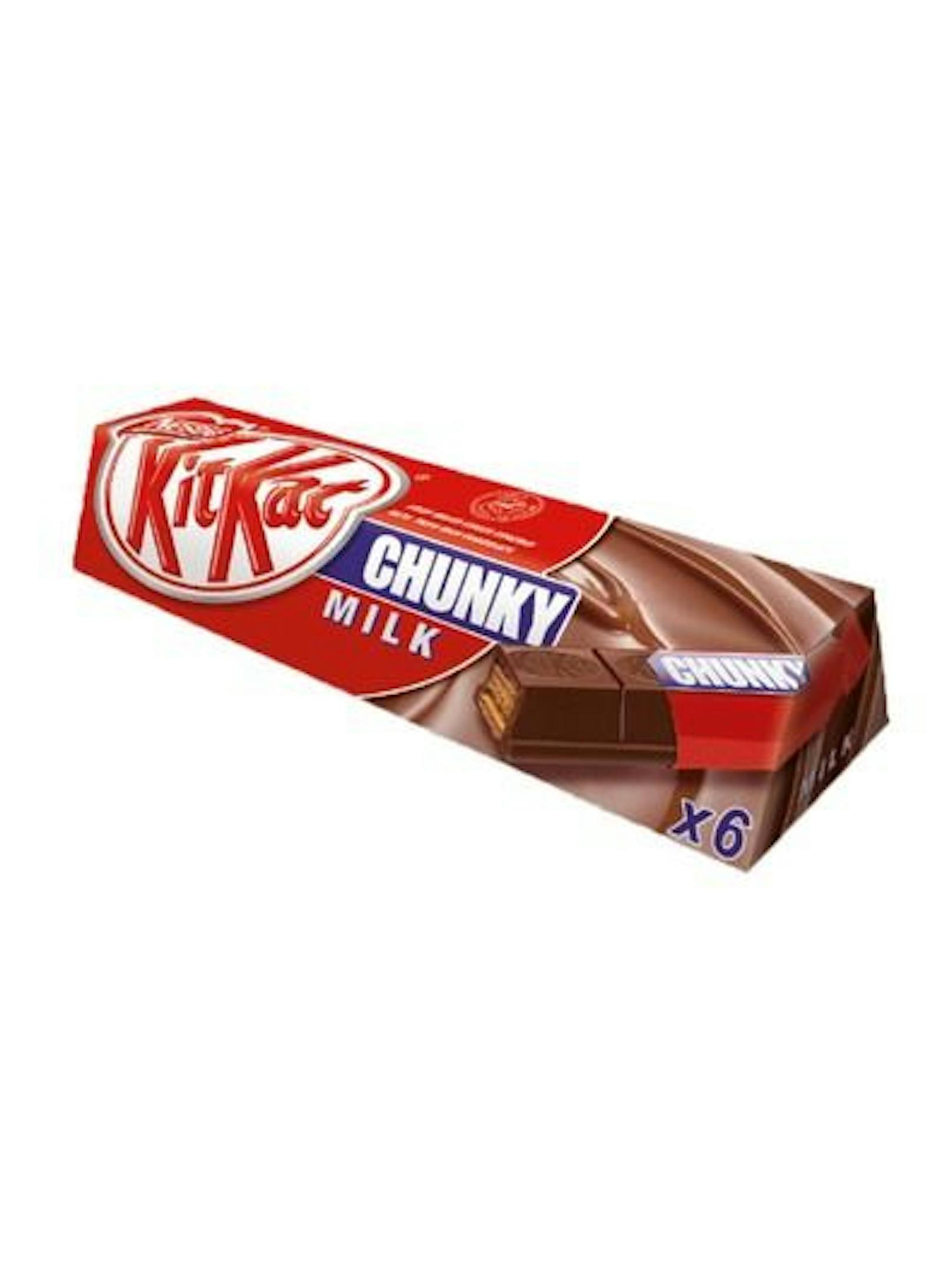 <strong>Kitkat Chunky Sammelpack:&nbsp;</strong>Im Sammelpack waren einmal fünf Riegel enthalten. Seit Januar 2020 sind es nur mehr vier - was bei gleich bleibendem Preis eine effektive Steigerung von 20 Prozent ergibt.