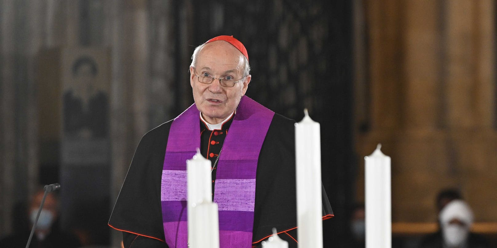 Kardinal Christoph Schönborn am Dienstag, 03. Nevember 2020, im Rahmen eines Trauergottesdienstes im Stephansdom in Wien.