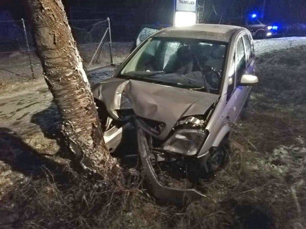 Ein Pkw-Lenker krachte bei Lilienfeld gegen einen Baum.
