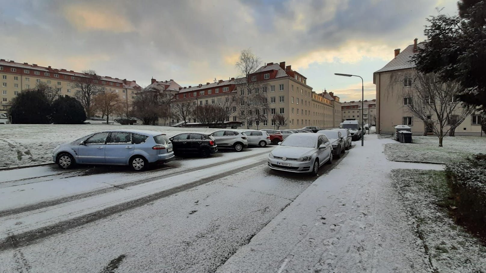 In Wien-Penzing schneite es am Samstagmorgen. 