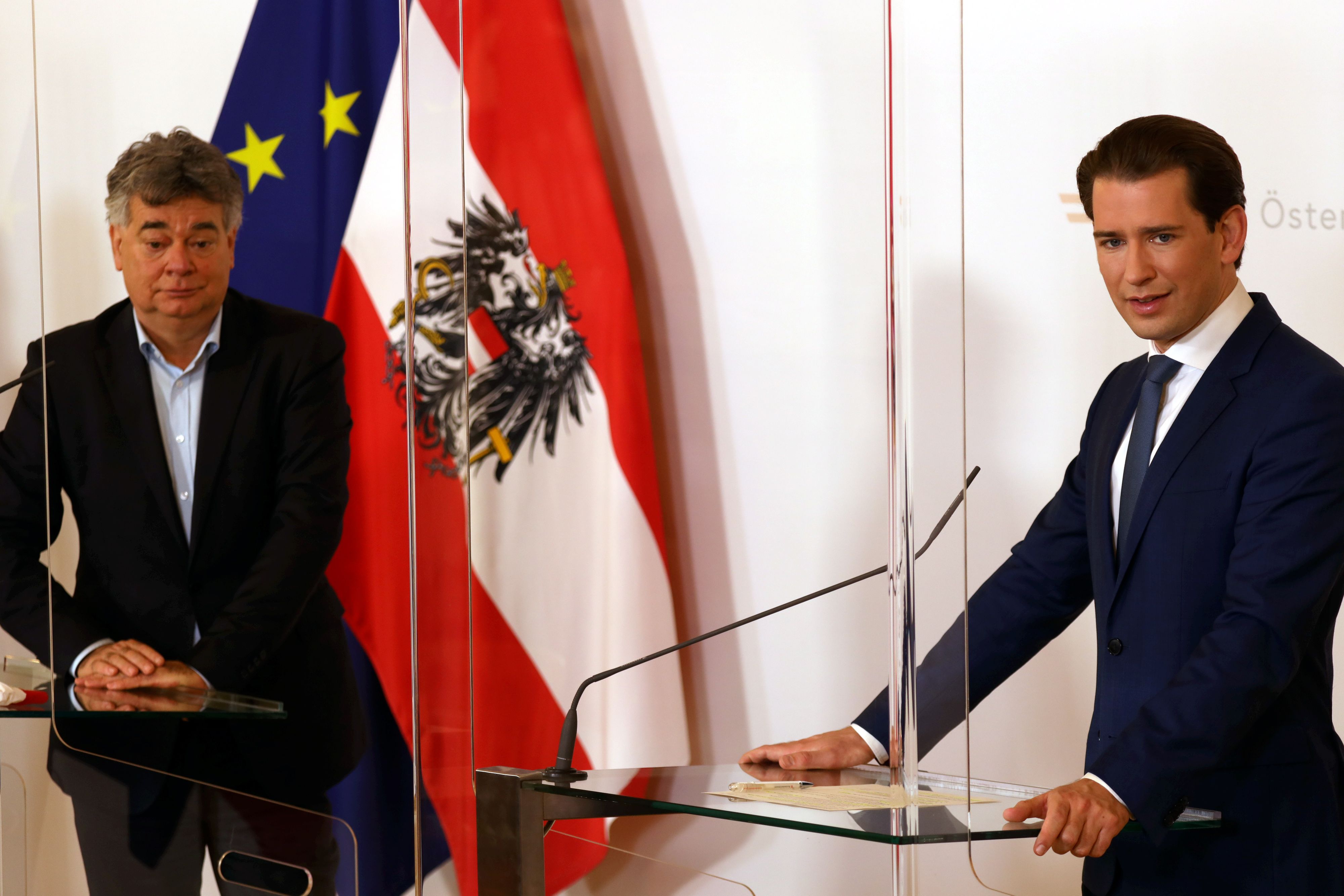 Sebastian Kurz und Vize Werner Kogler dankten der Ministerin.