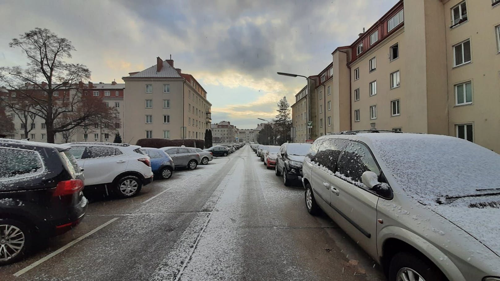 In Wien-Penzing schneite es am Samstagmorgen. 