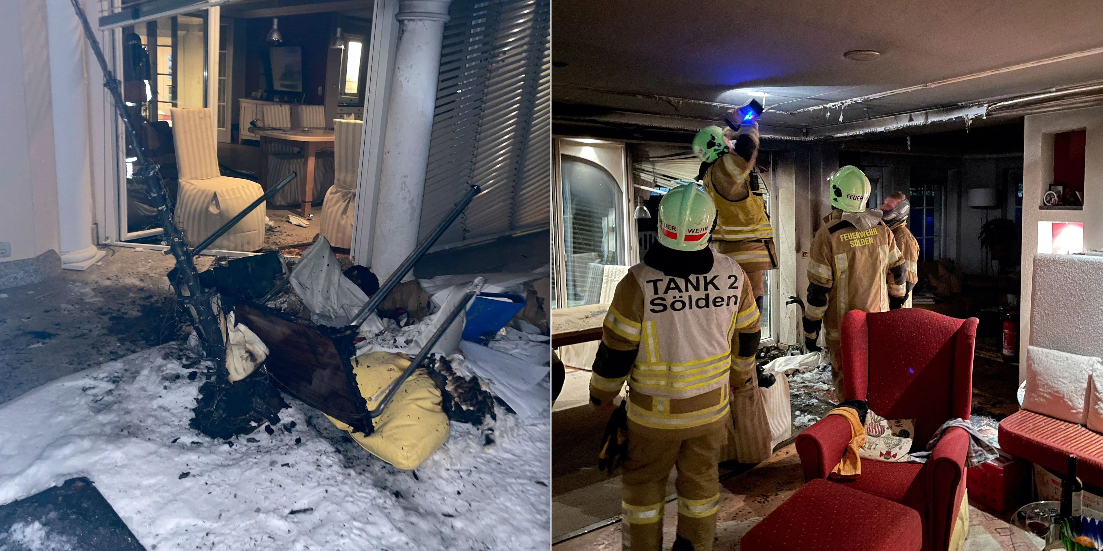 So sieht die Wohnung nach dem Christbaum-Brand aus.