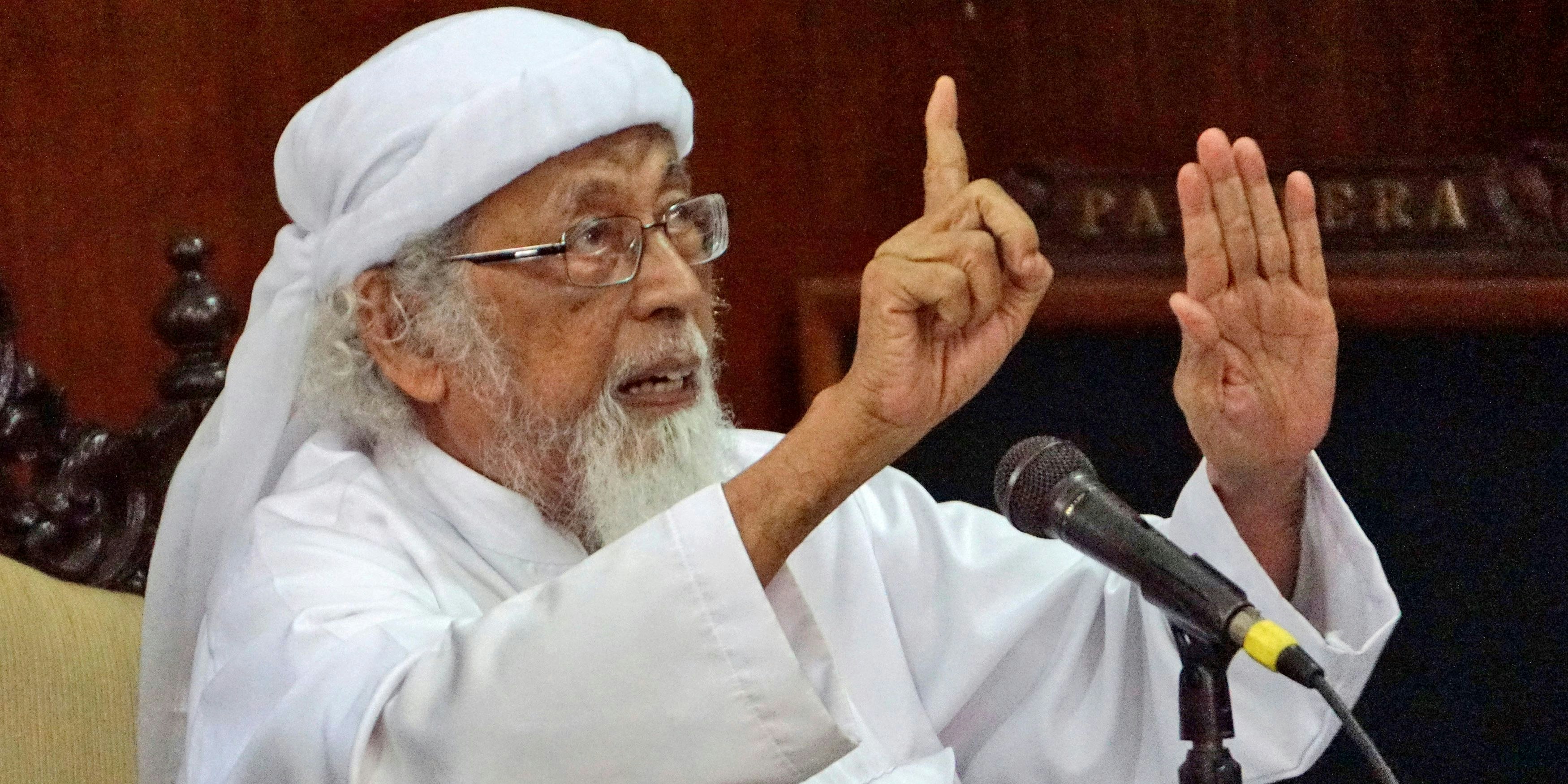 Abu Bakar Bashir wurde über 18 Jahre nach den Anschlägen in Bali 2002 aus der Haft entlassen.