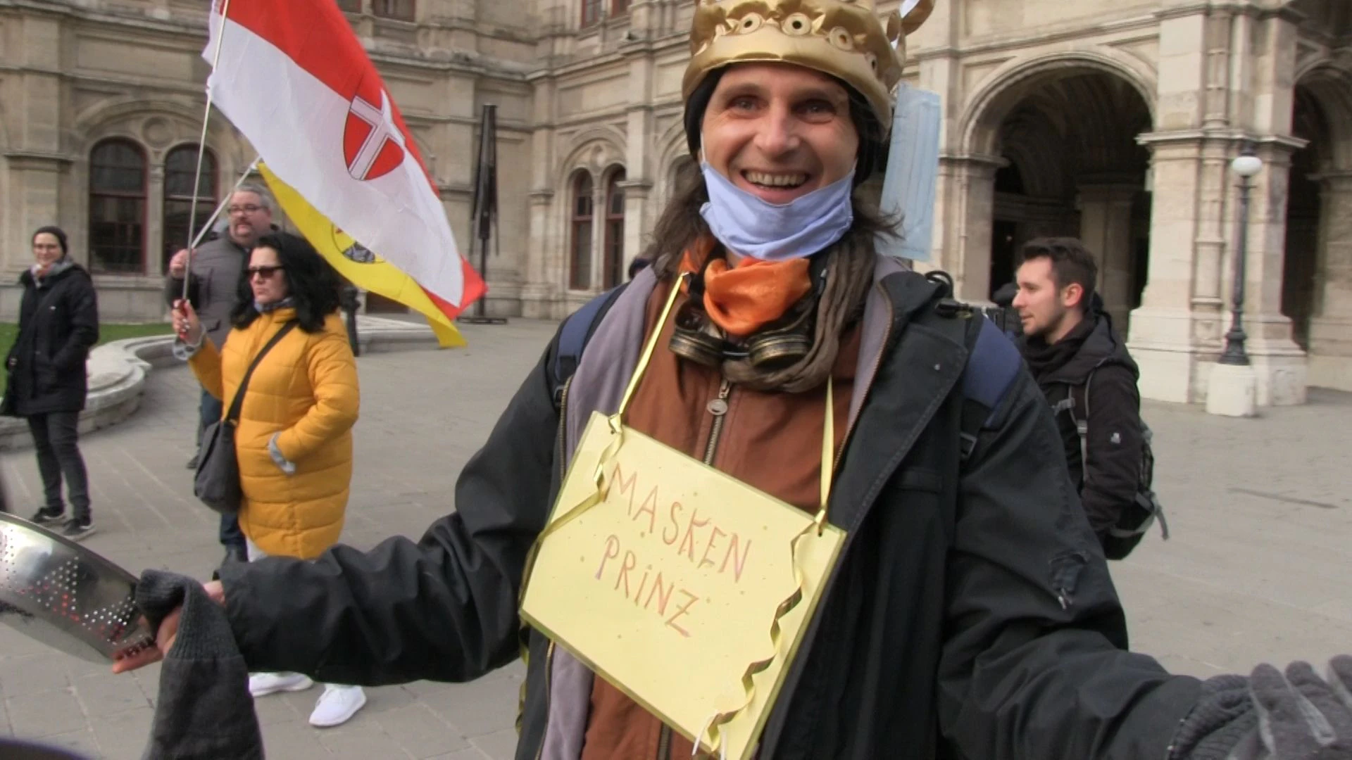 Teilnehmer einer "Corona-Demo" am Samstag in Wien