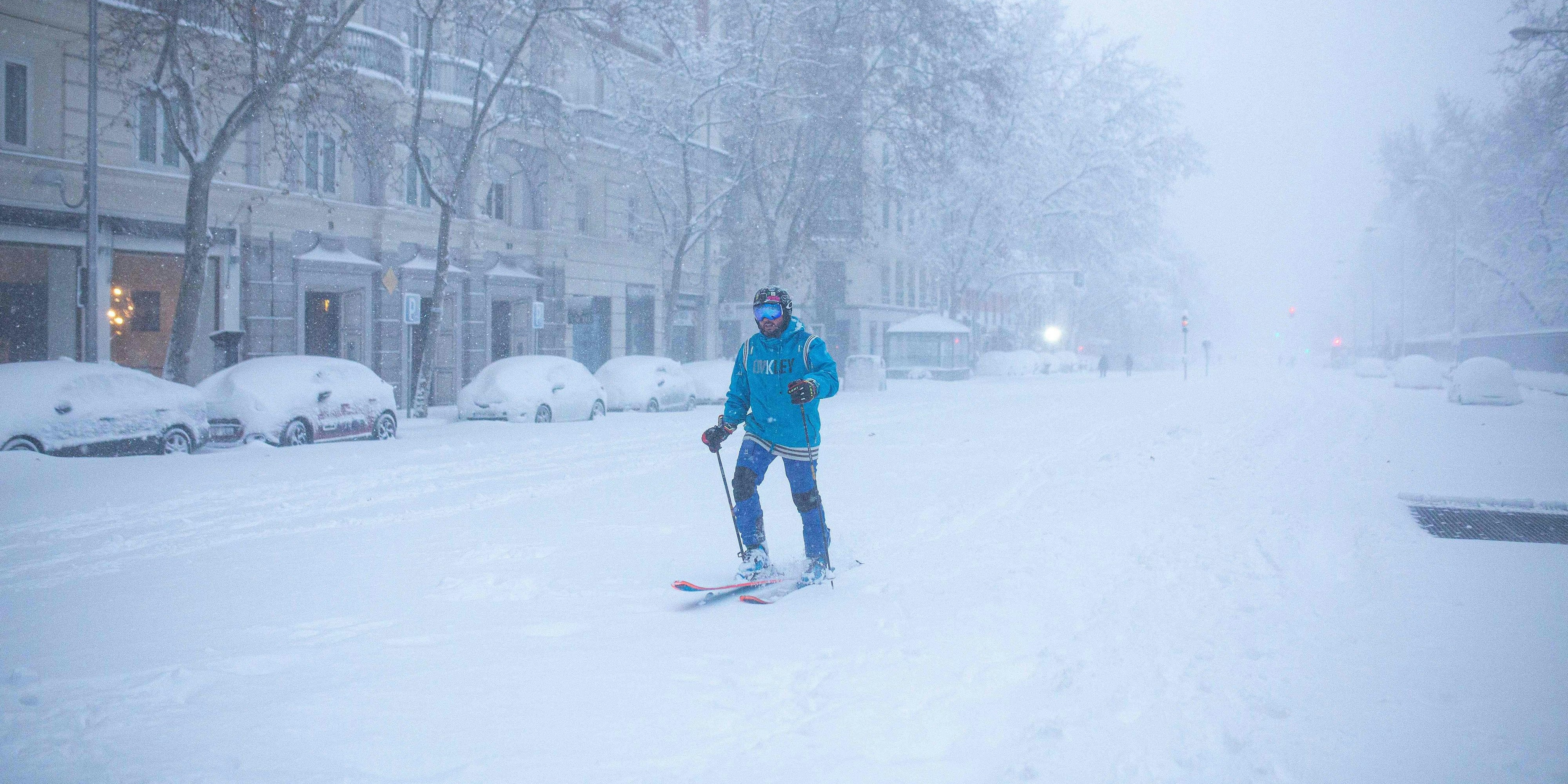 Schnee Spanien Madrid