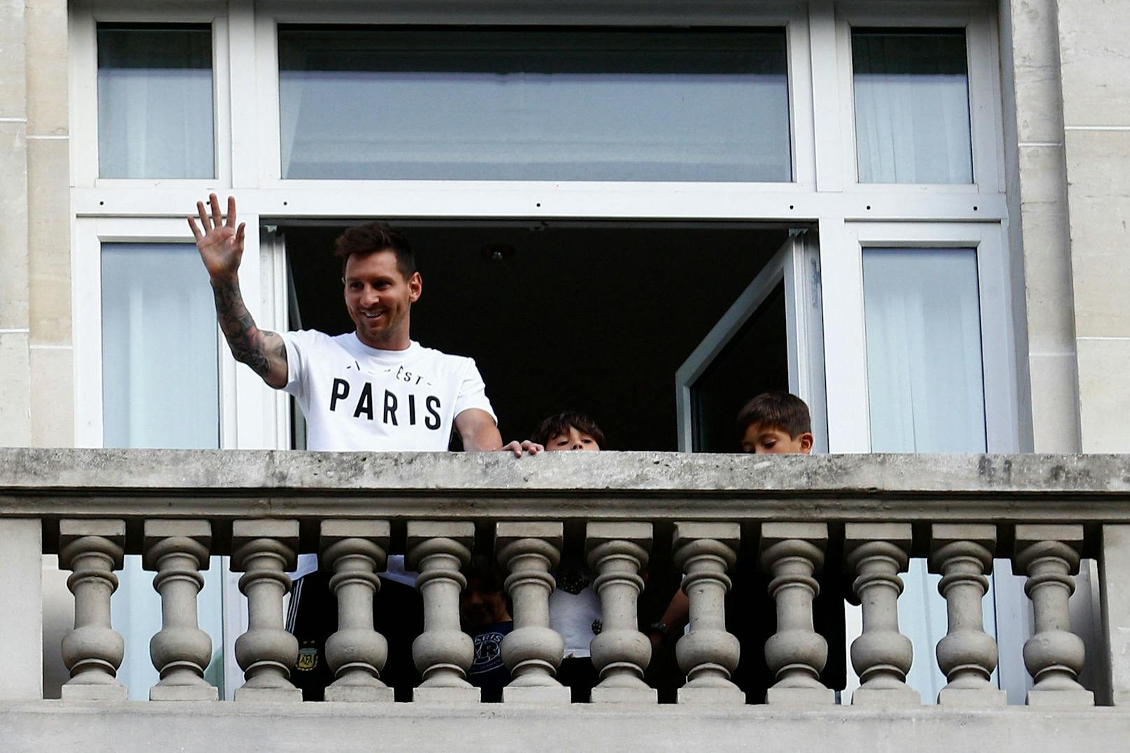 Lionel Messi und sein Hotel-Balkon