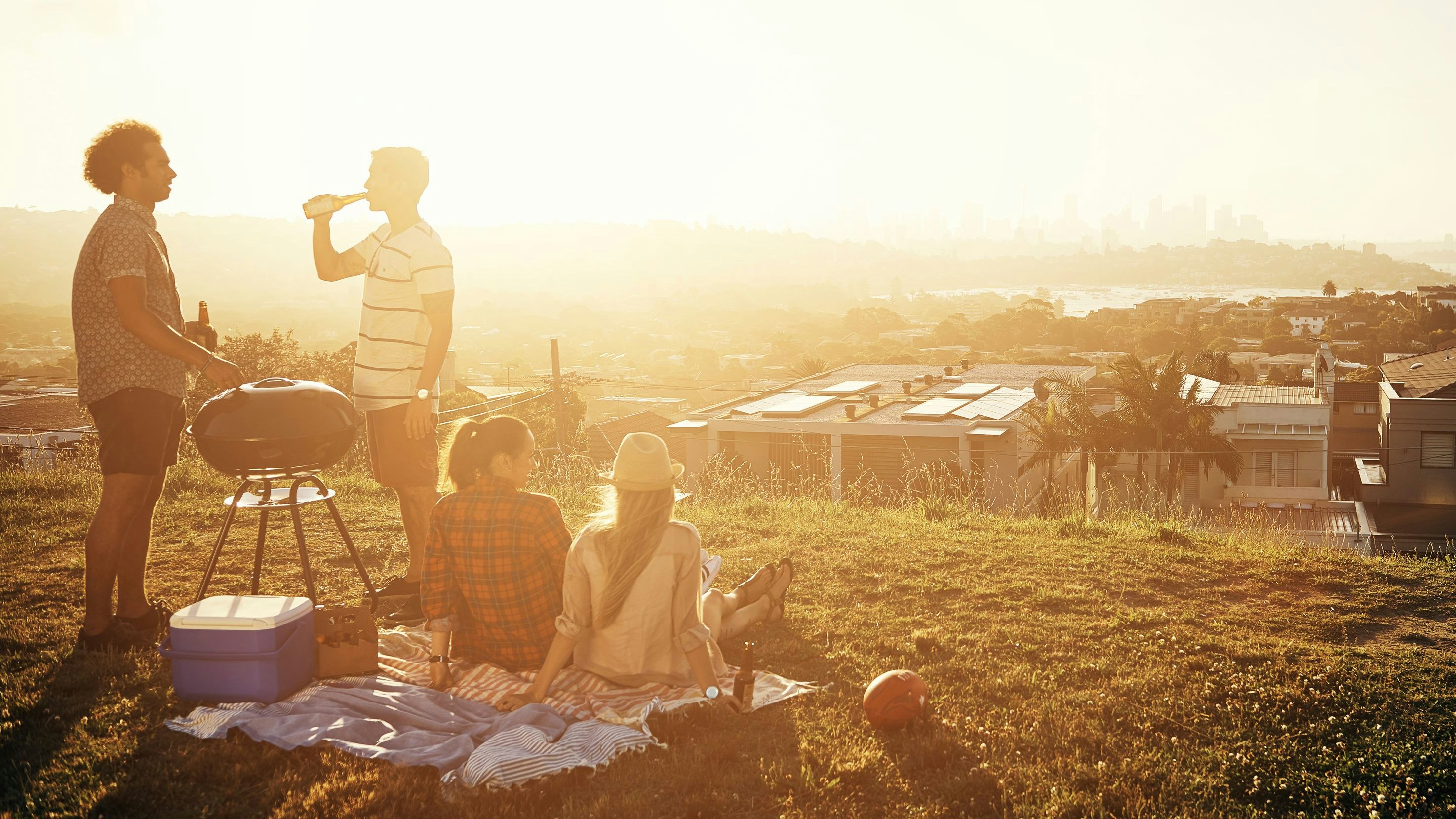 Shot of a group of friends having drinks while out on a picnicimage806209.jpg